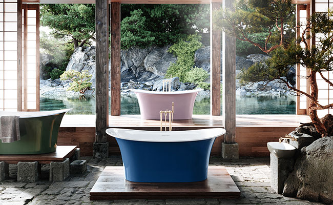 Colorful bathtubs