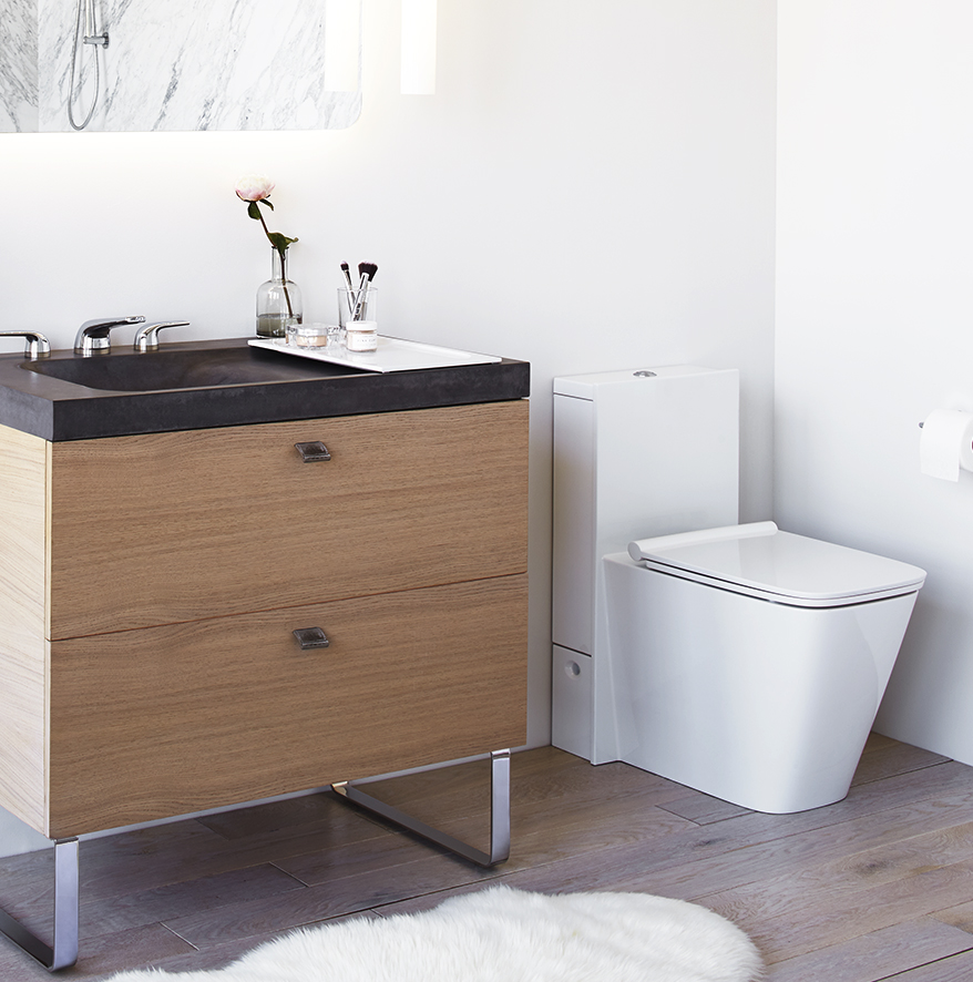 One-piece toilet