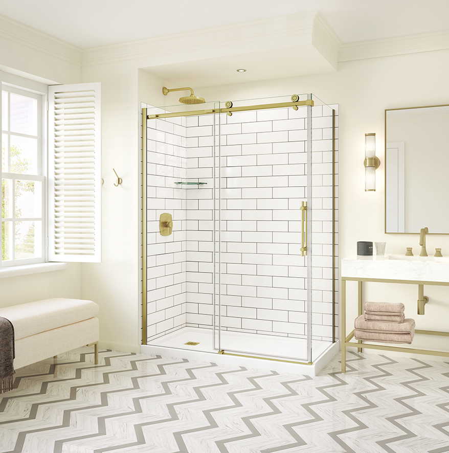 Bathroom gold finish