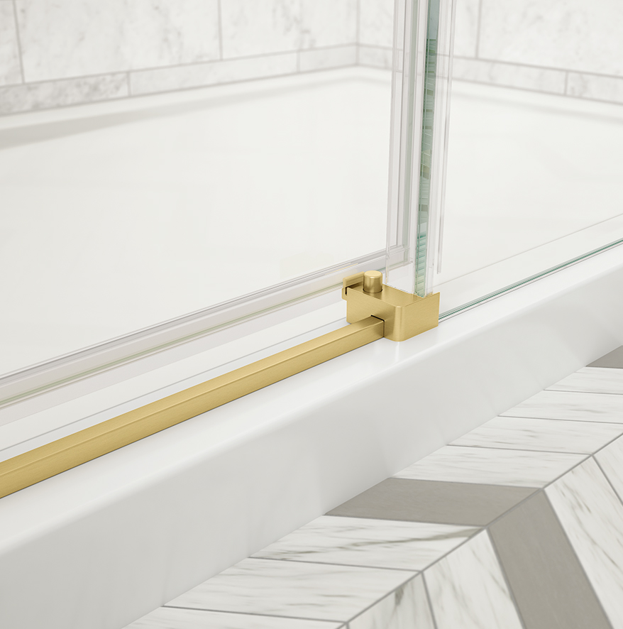 Shower door gold finish