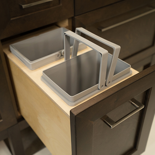 Trash hidden in the vanity