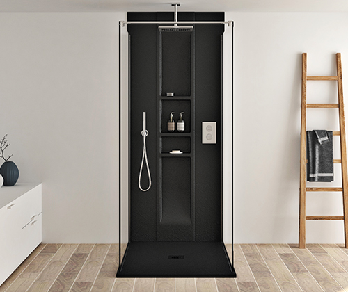 Slate black shower base