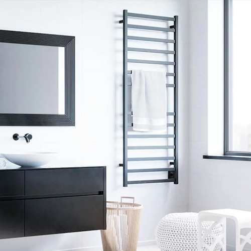 Kalia Kontour towel warmer with matte black finish