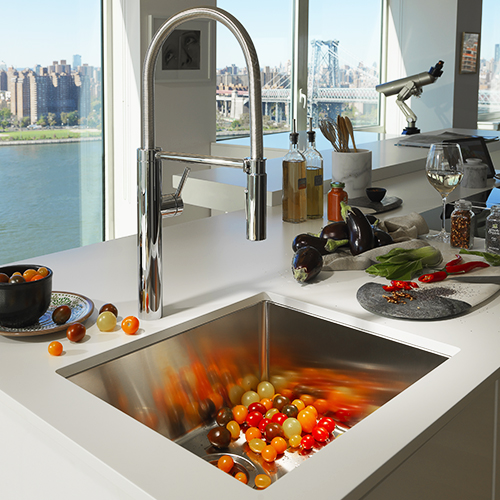 Franke Cube undermount kitchen sink with single square bowl