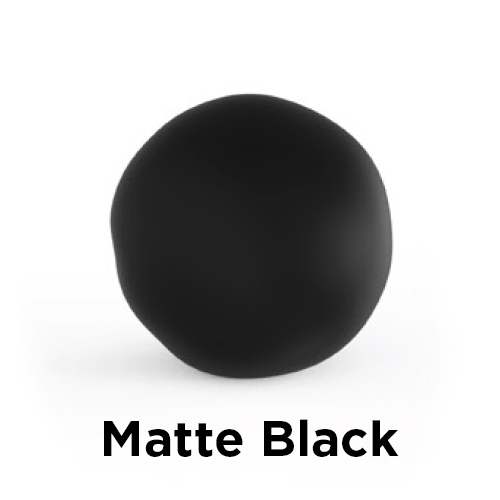 Matte black finish