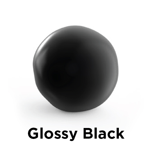 Glossy black finish