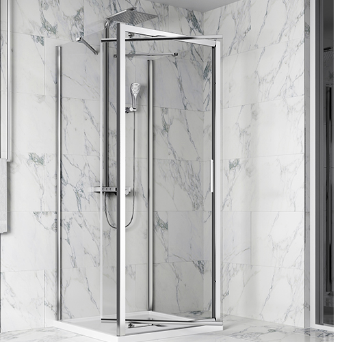 Xenia shower door with pivot system