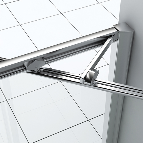 Pivot system of the Xenia shower door