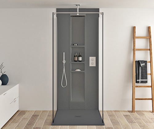 Slate gray shower base