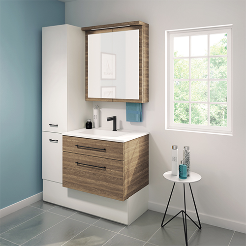 Neolito vanity with mirror or pharmacy 1 to 5 doors and lighting 