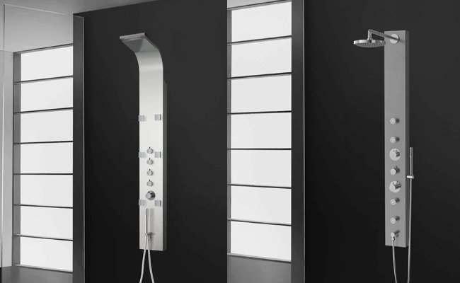 PD-881-S/SS Aquamasage® shower column from PierDeco, Stainless Steel
