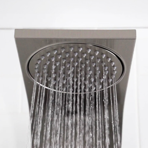 Rain shower head from the PD-810-S/SS Aquamasage® shower column from PierDeco, Stainless Steel