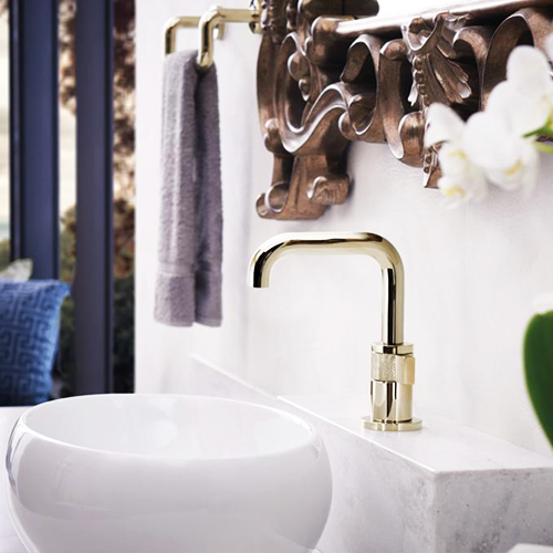 Sink faucet in the collection Litze® de BrizoMD, Brilliance® Nickel Poli