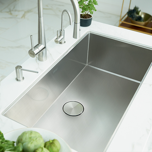 Franke Professional 2.0 undermount kitchen sink with single rectangular bowl.