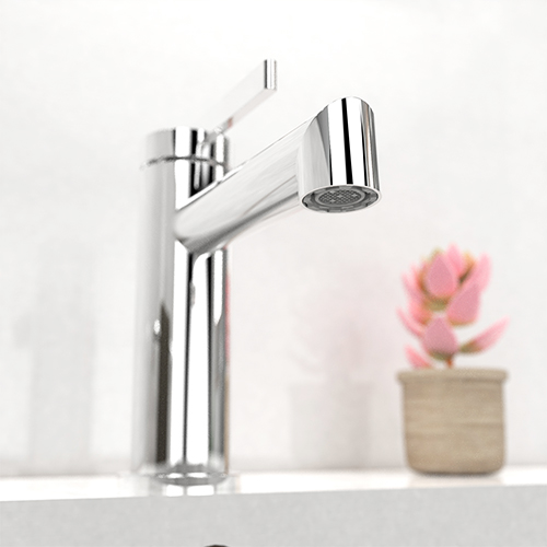 Sink faucet from the Solara collection in a chrome finish.