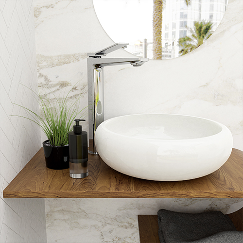 Volta collection sink faucet in chrome finish