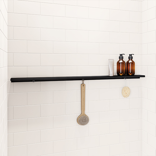 Matte black shelf from the Viva collection by Produits Neptune