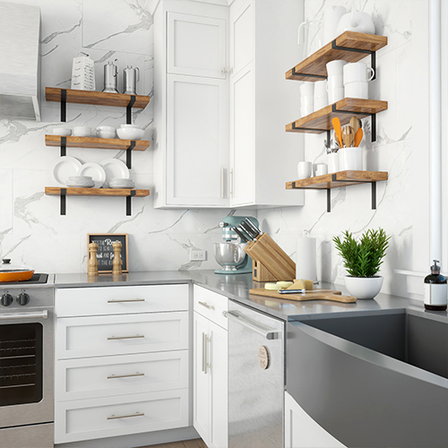Smooth marble tiles from the Viva collection by Produits Neptune