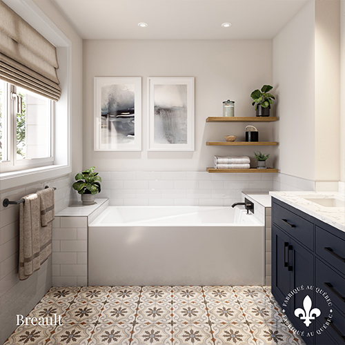 Acrylic bathtub from the Breault collection by Produits Neptune