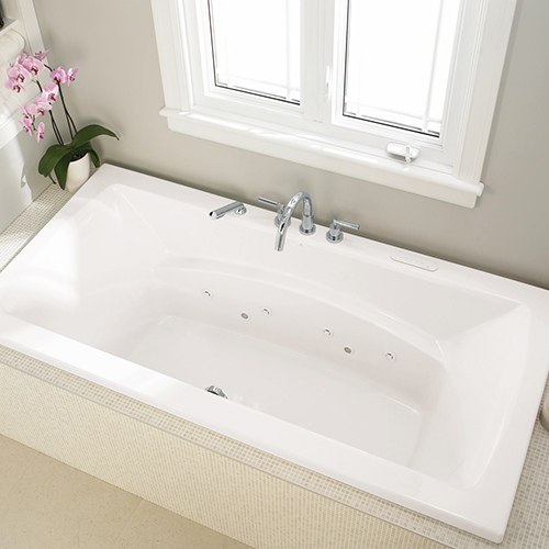 Baignoire en acrylique de la collection Believe avec système intégré de Produits Neptune