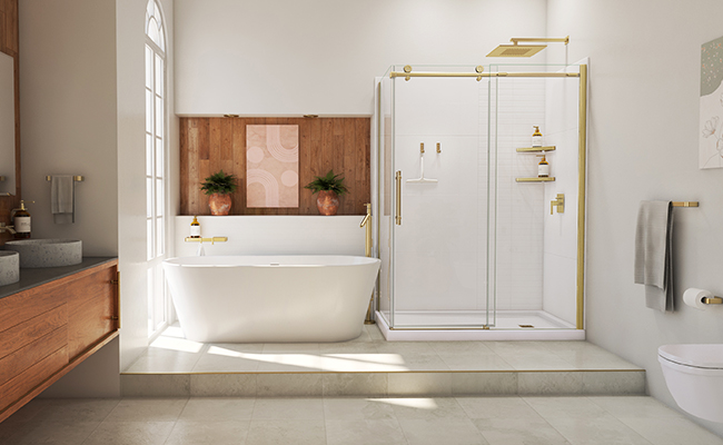 Porte de douche et accessoires de la collection Manhattan de MAAX