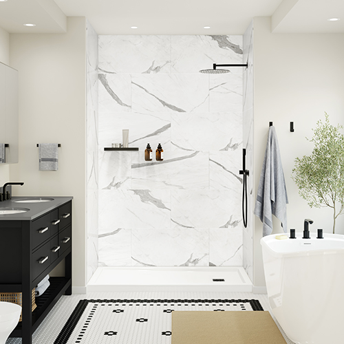 Ensemble de tous les finis disponibles pour les mus de douche Utile de MAAX