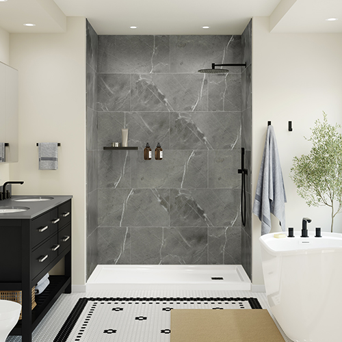 Tuile de douche Manhattan Marbre Glacier de MAAX