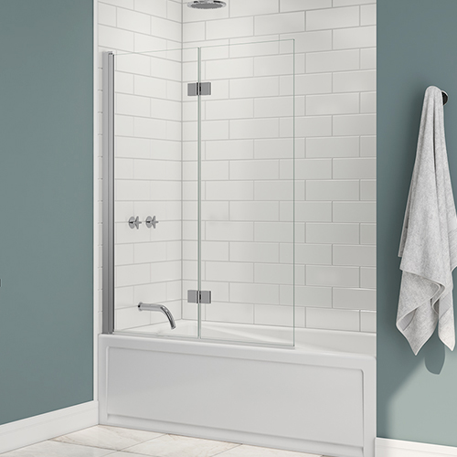 MAAX Edge Duo Pivoting Bathtub Screen in Chrome