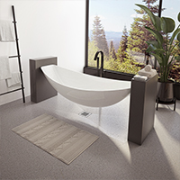 Freestanding acrylic bathtub