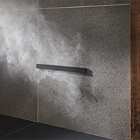 Un ensemble de douche à vapeur.