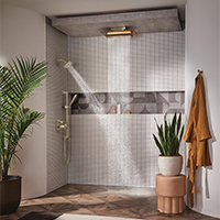 Douche italienne avec une douchette.