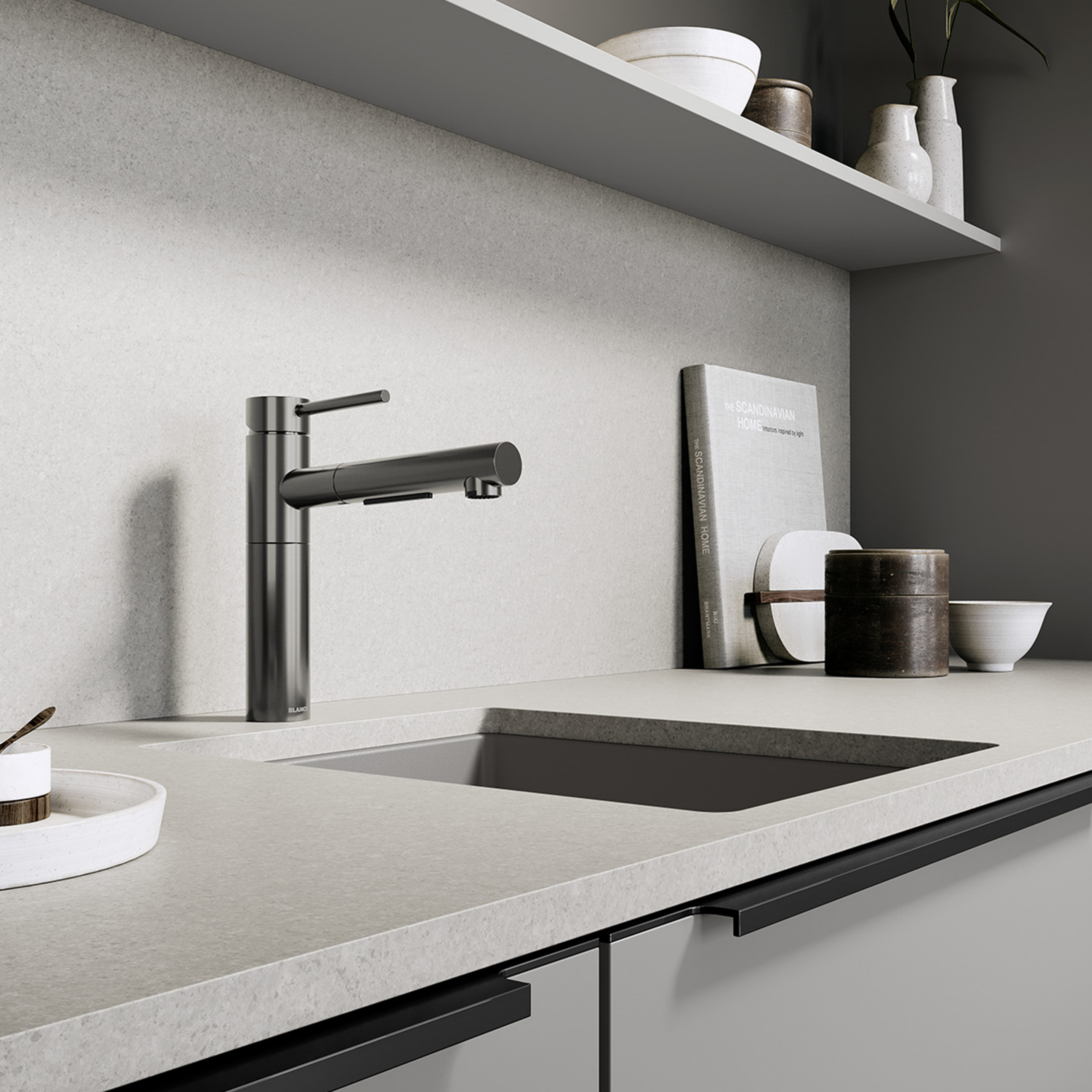 Kitchen faucet with a sink from Blanco.