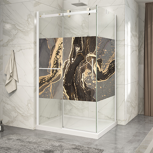 Custom bathroom shower wall and door – Zitta Group bathroom plumbing products, Piazza collection