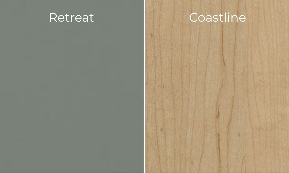 Two pieces of wood in different shades, both showcasing a similar color tone, highlighting their unique textures.